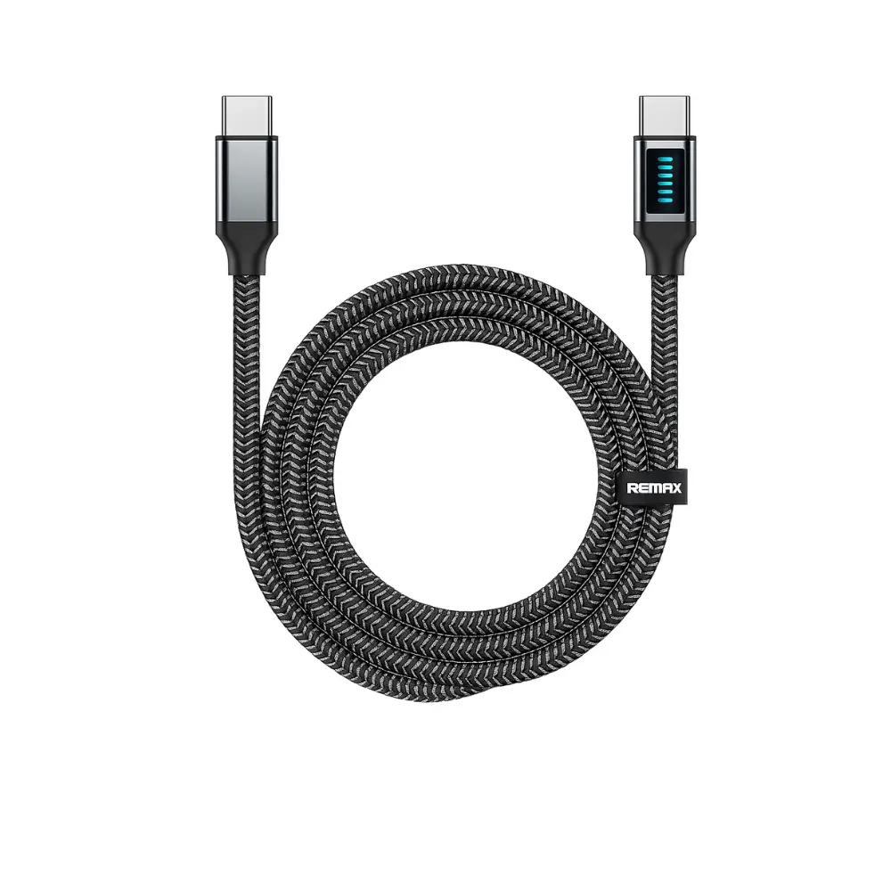 Remax USB-C auf USB-C Ladekabel – 1,2 m mit LED-Anzeige